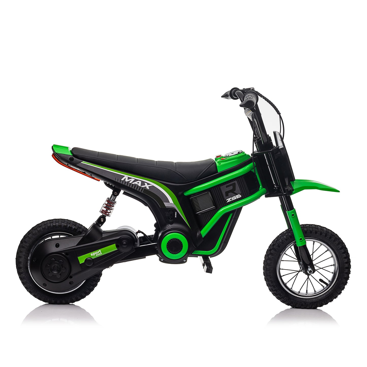 Kids Ride On 24V Electric Toy Motocross Motorcycle Dirt Bike-XXL large,age8-12 Speeds up to 14.29MPH,Dual Suspension, Hand-Operated Dual Brakes, Twist Grip Throttle, Authentic Motocross Bike Geometry