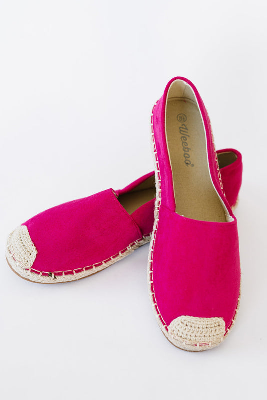 Casual Fuchsia Espadrille Shoes - American Smart