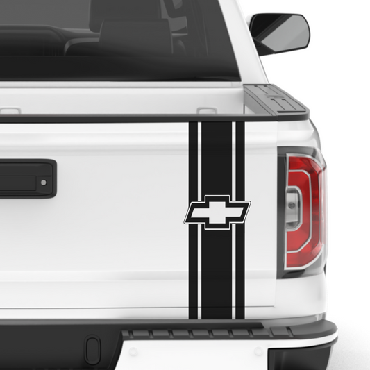 Chevy Logo Racing Strip For Hood Bedside Truck Car Decal Sticker-0