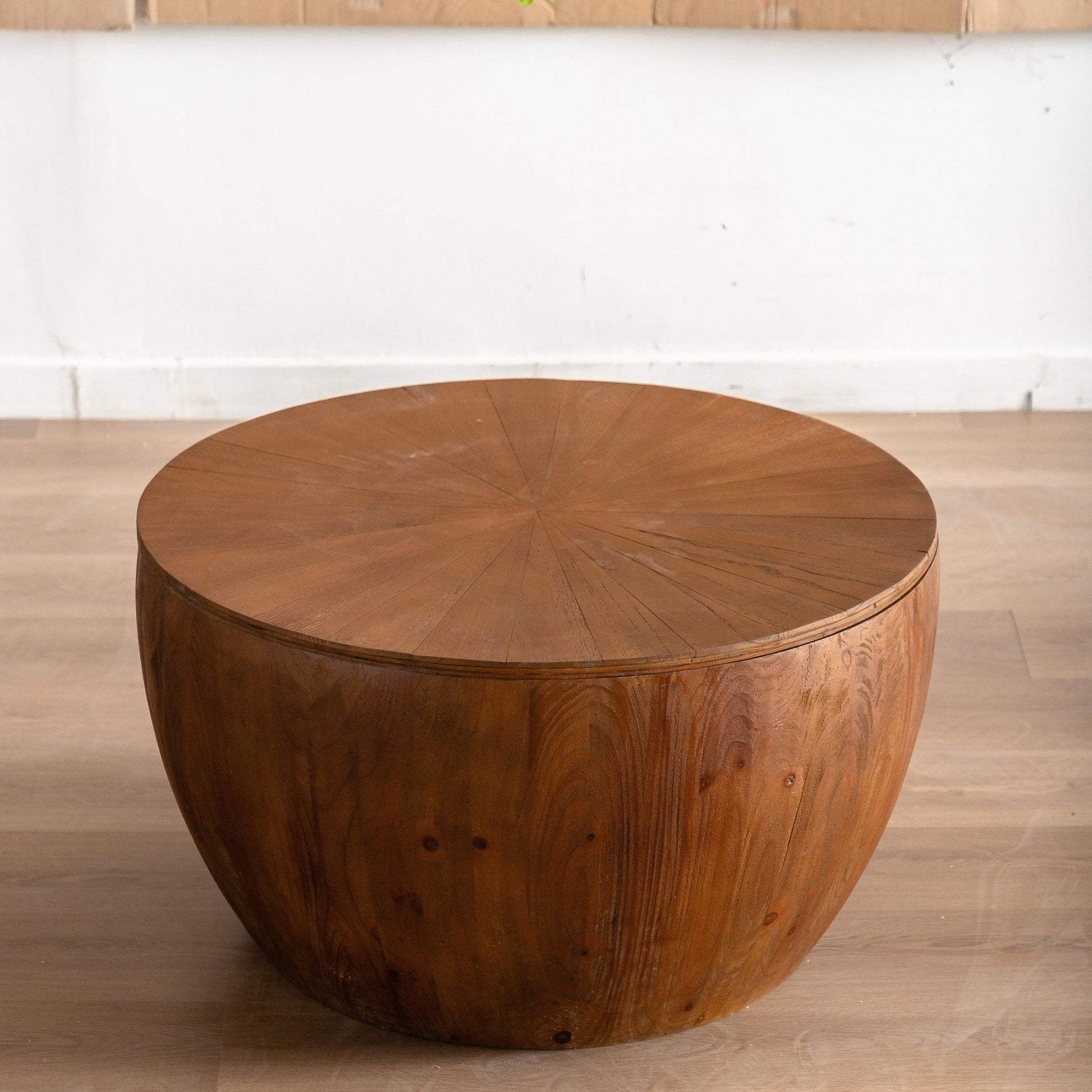 Vintage Style Bucket Shaped Coffee Table-5