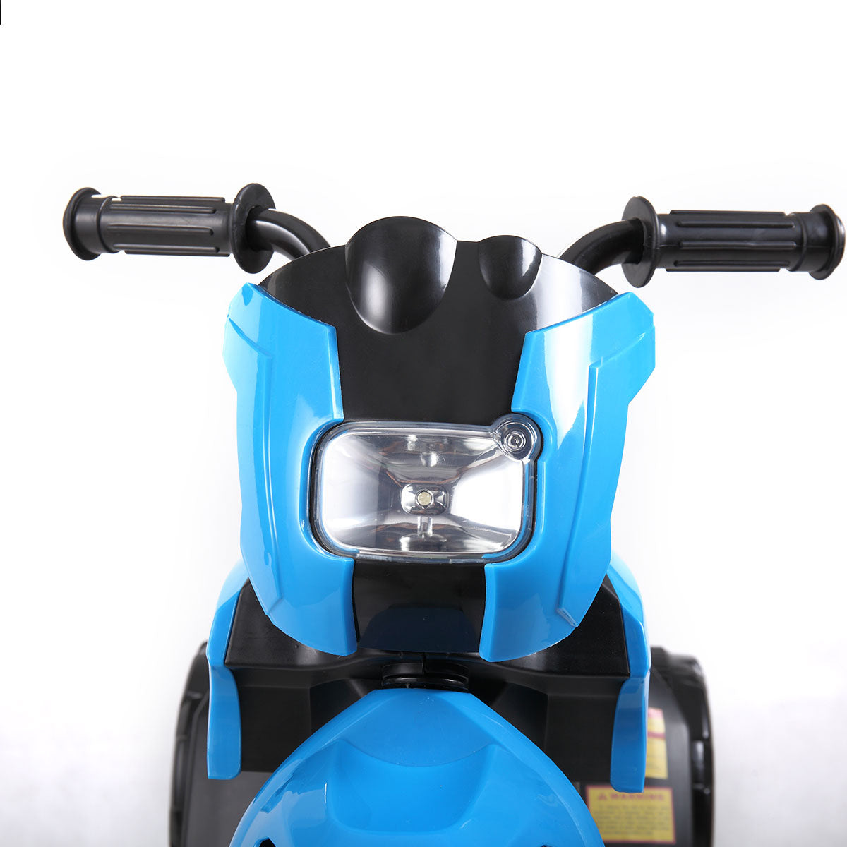 6V Kids Ride On Motorcycle with Headlights, Battery-Powered 3-Wheel Bicycle - Blue