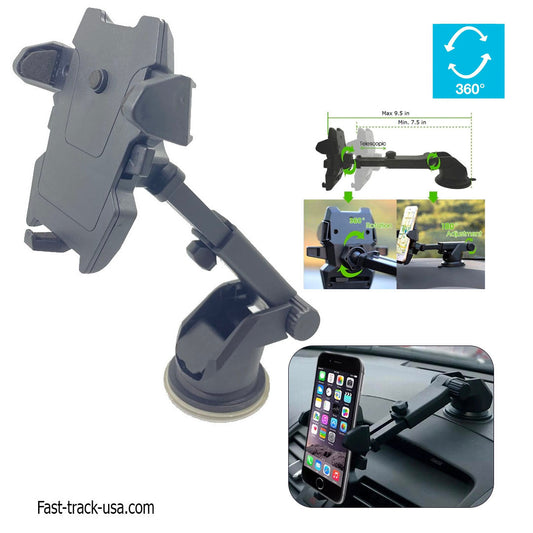 Car Phone Mount Holder Adjustable Long Neck One Touch-0