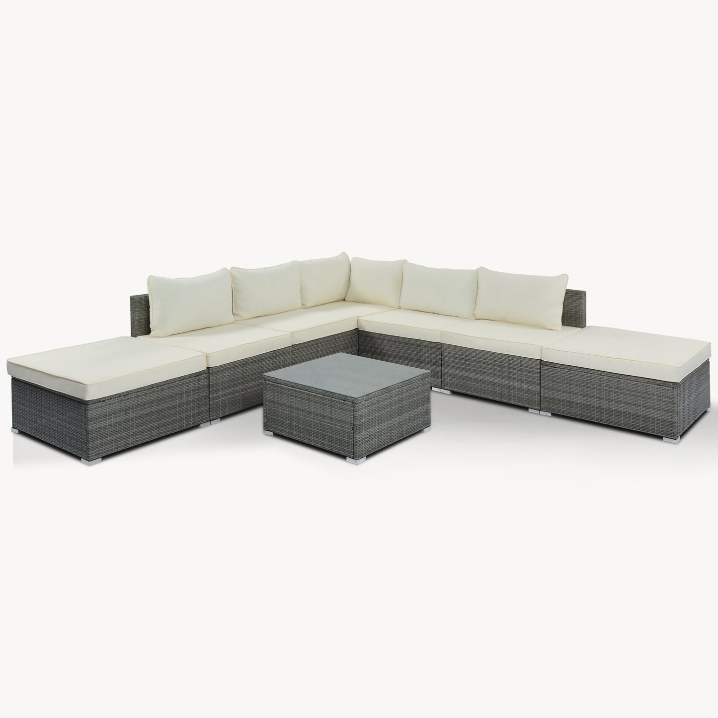 8-Pieces Outdoor Patio Furniture Set-3