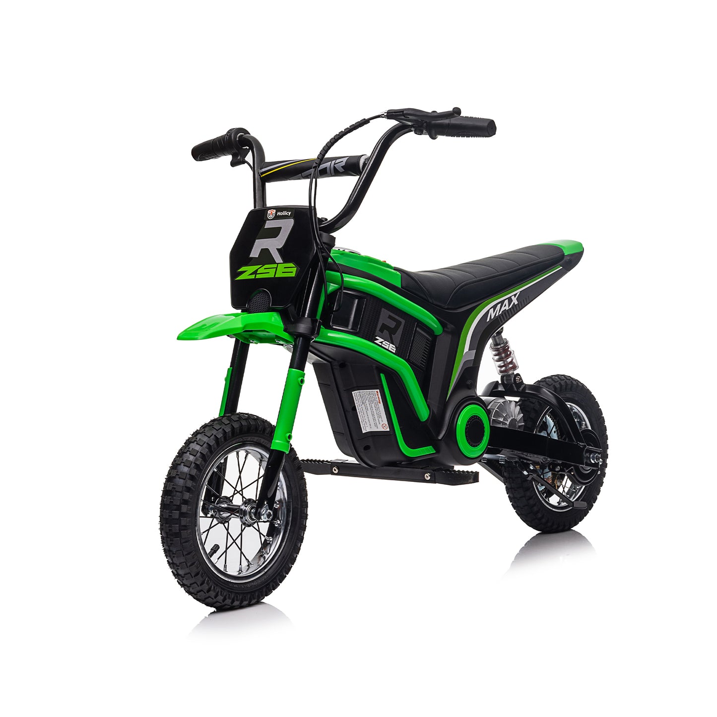 Kids Ride On 24V Electric Toy Motocross Motorcycle Dirt Bike-XXL large,age8-12 Speeds up to 14.29MPH,Dual Suspension, Hand-Operated Dual Brakes, Twist Grip Throttle, Authentic Motocross Bike Geometry