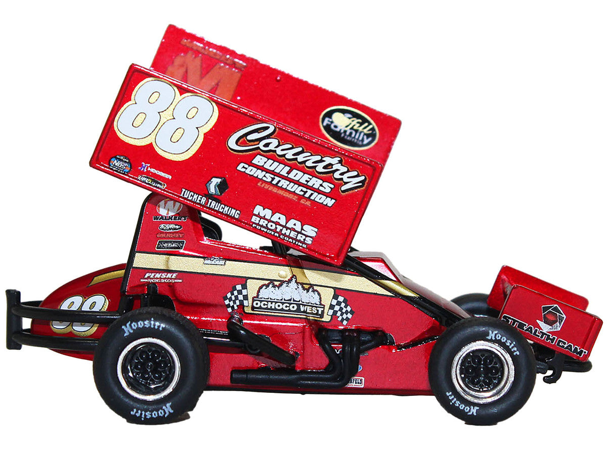 Winged Sprint Car #88 Austin McCarl "Country Builders Construction" Country Builders Racing "World of Outlaws" (2023) 1/18 Diecast Model Car by ACME-2