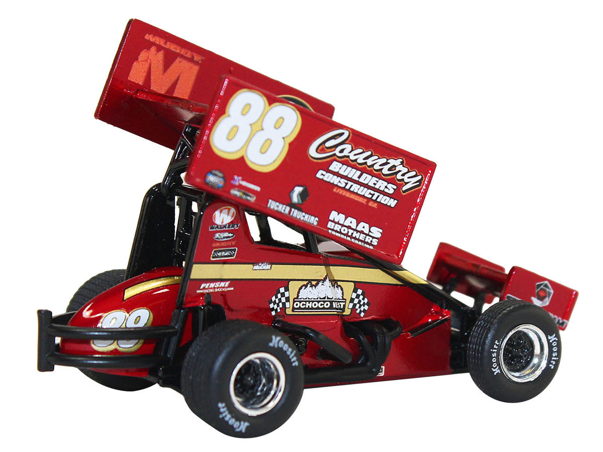 Winged Sprint Car #88 Austin McCarl "Country Builders Construction" Country Builders Racing "World of Outlaws" (2023) 1/18 Diecast Model Car by ACME-3