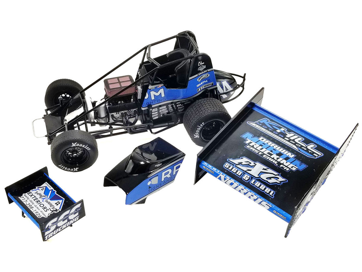 Winged Sprint Car #44 Dylan Norris "RPM" Gobrecht Motorsports "World of Outlaws" (2023) 1/18 Diecast Model Car by ACME-1