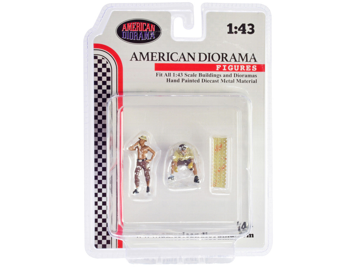 "4X4 Mechanics" 2 Piece Diecast Figure Set 1 for 1/43 Scale Models by American Diorama-2