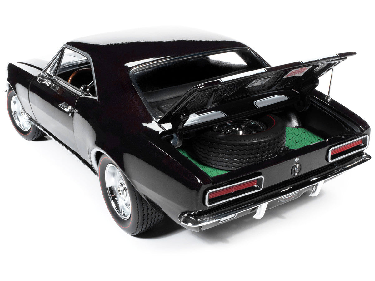 1967 Chevrolet Camaro Z/28 Royal Plum with White Stripes "Muscle Car & Corvette Nationals" (MCACN) 1/18 Diecast Model Car by Auto World-4