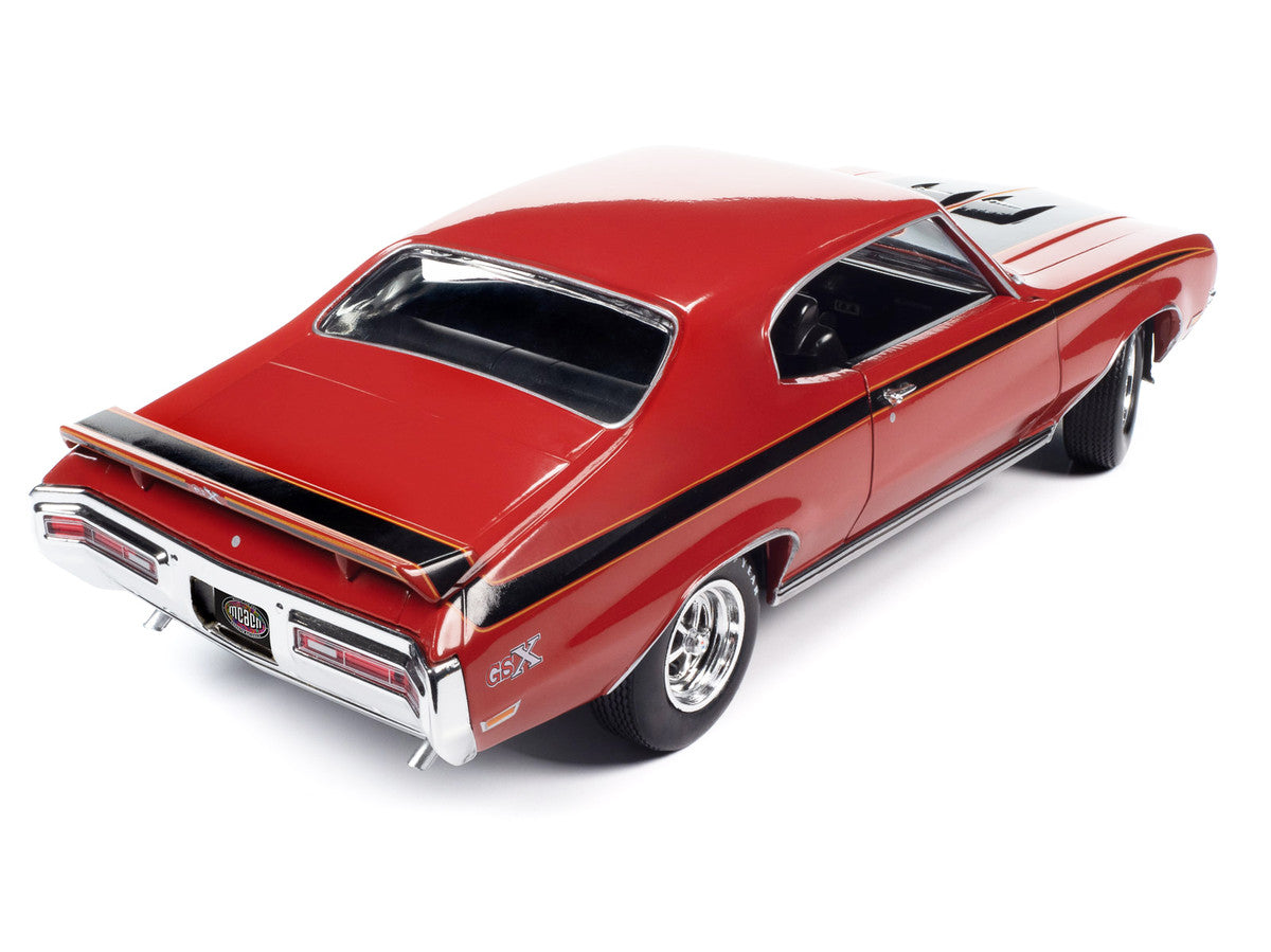 1972 Buick GSX Fire Red with Black Stripes "Muscle Car & Corvette Nationals" (MCACN) "American Muscle" Series 1/18 Diecast Model Car by Auto World-4