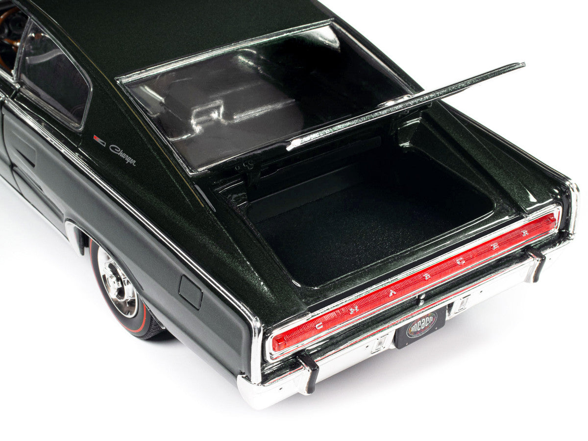 1966 Dodge Charger Dark Green Metallic "Muscle Car & Corvette Nationals" (MCACN) "American Muscle" Series 1/18 Diecast Model Car by Auto World-3