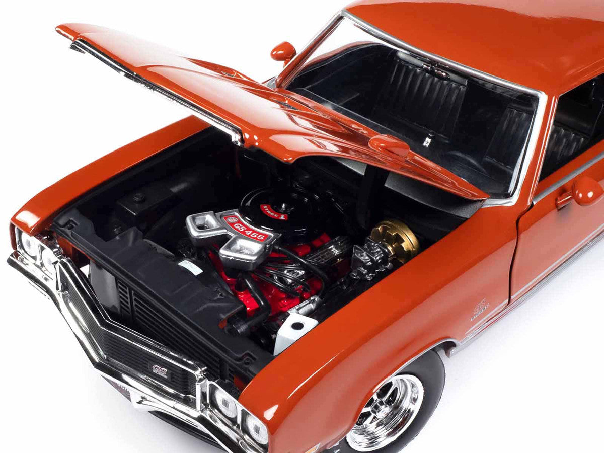 1972 Buick GS Stage 1 Flame Orange "Muscle Car & Corvette Nationals" (MCACN) "American Muscle" Series 1/18 Diecast Model Car by Auto World-1
