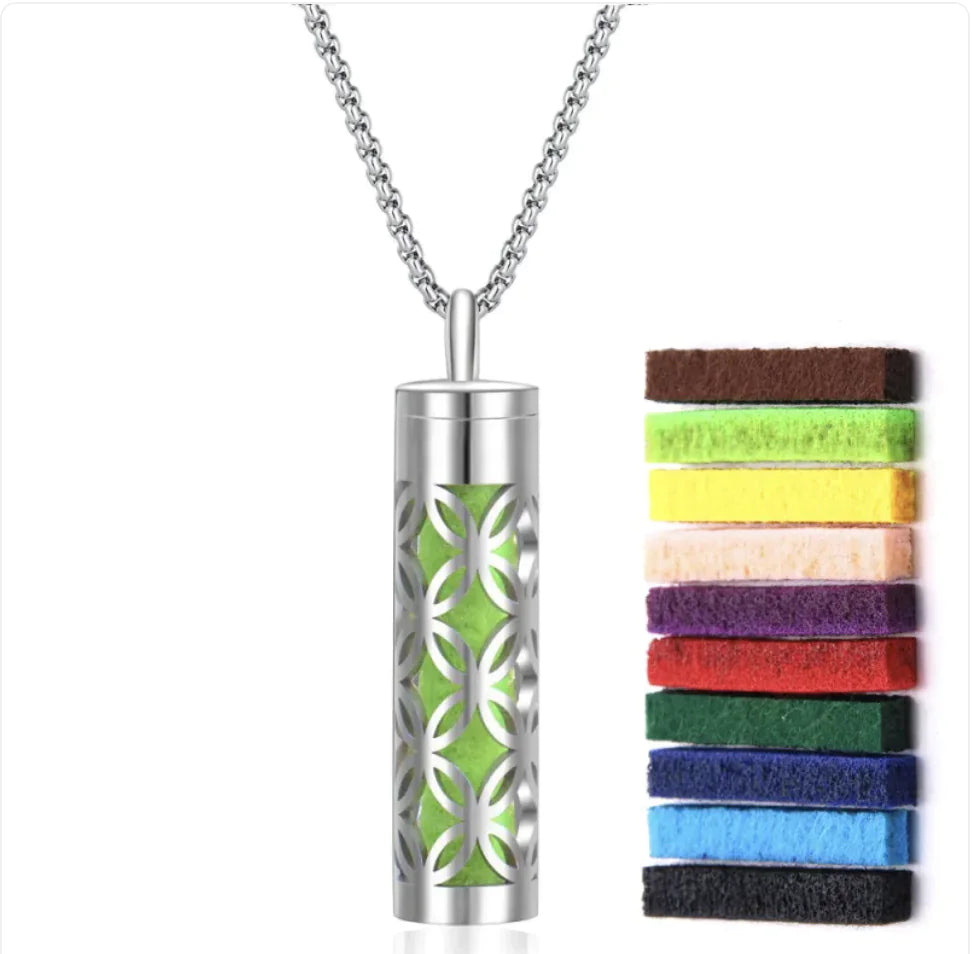 316L Stainless Steel Perfume Oil Diffuser Necklace