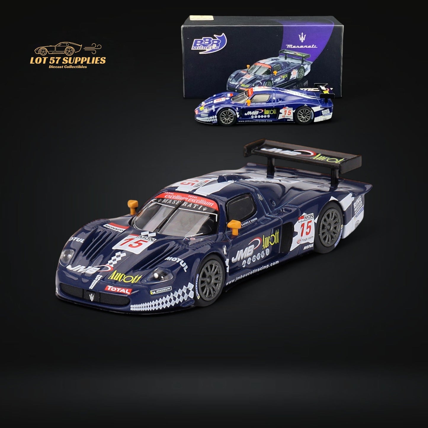 BBR64 Maserati MC12 Competizione #15 JMB Racing 2008 FIA 24Hr of Spa 1:64 BBRDIE6424-0