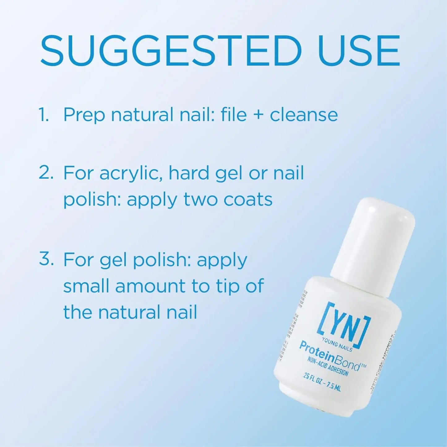 Young Nails Nail Protein Bond, Superior Bonding Primer for Acrylic and Gel, 0.25 oz. 0.25 Fl Oz (Pack of 2)