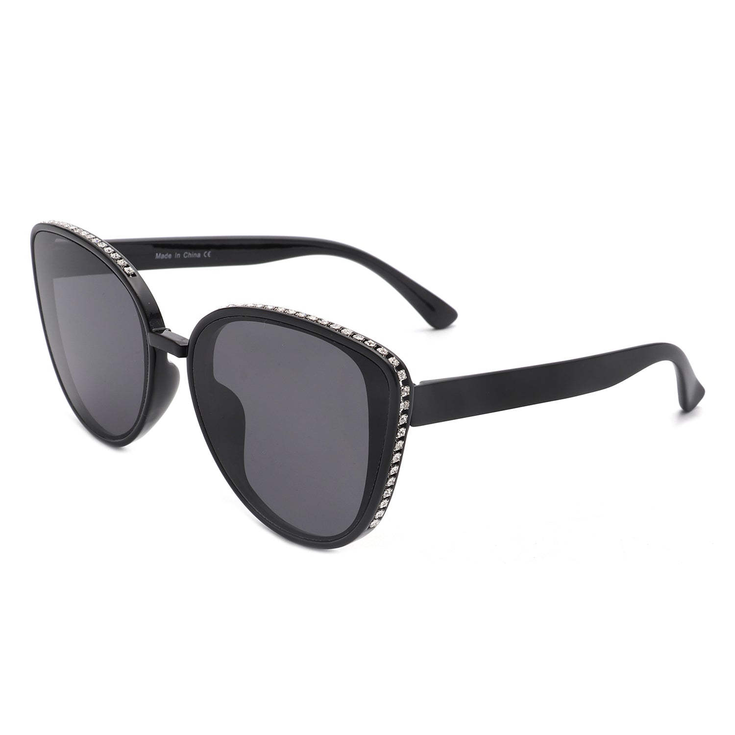 Sylph - Women Chic Rhinestone Design Fashion Cat Eye Sunglasses-2