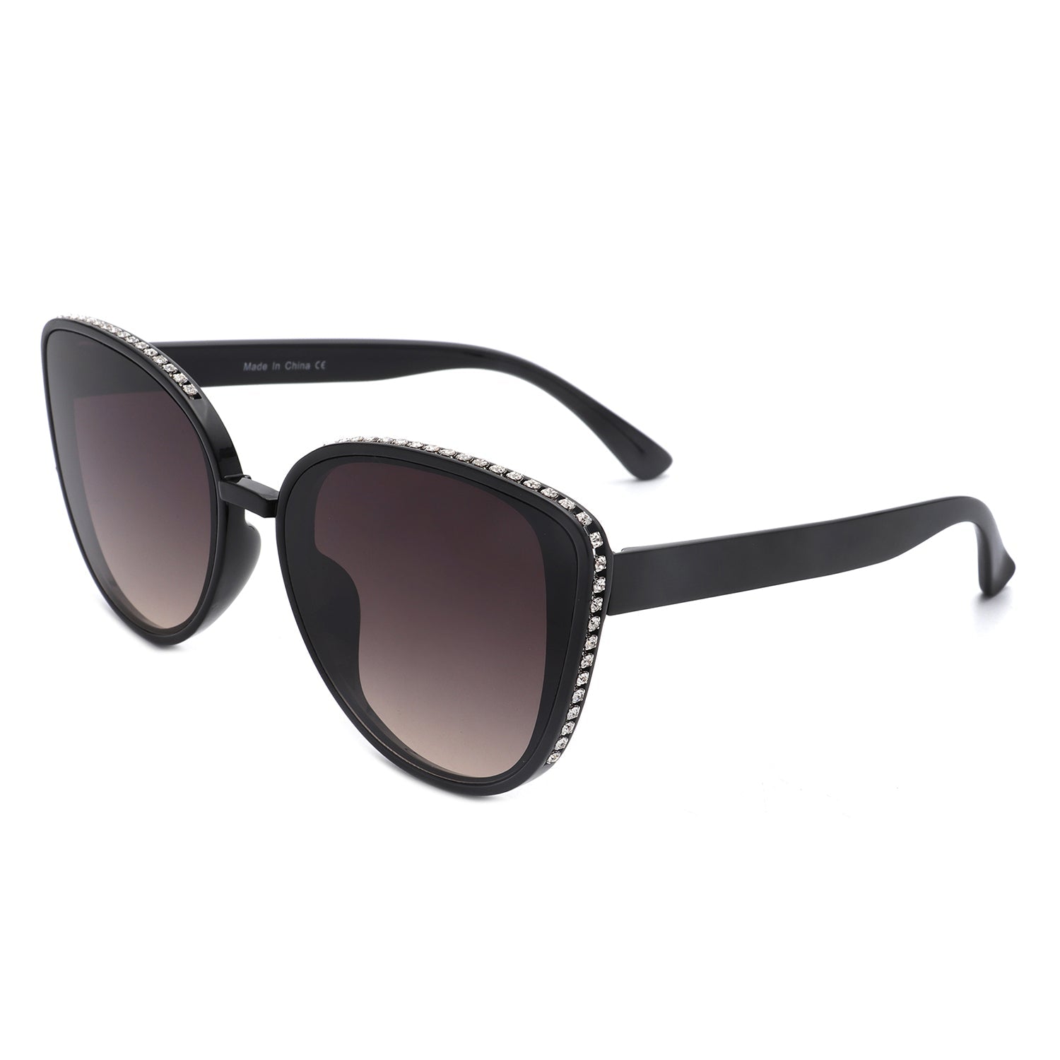 Sylph - Women Chic Rhinestone Design Fashion Cat Eye Sunglasses-4