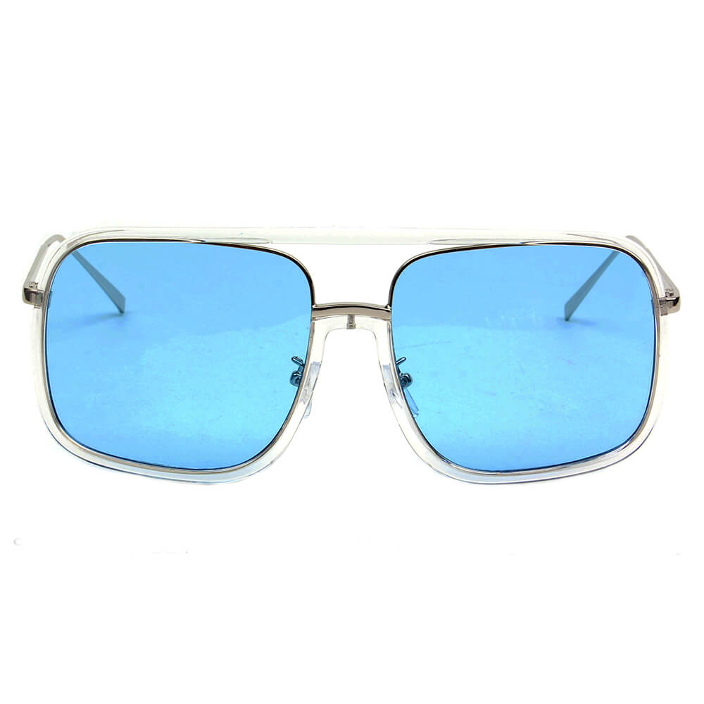 MAGNA | Oversized Pillowed Square Fashion Rim Aviator Design Sunglasses-1