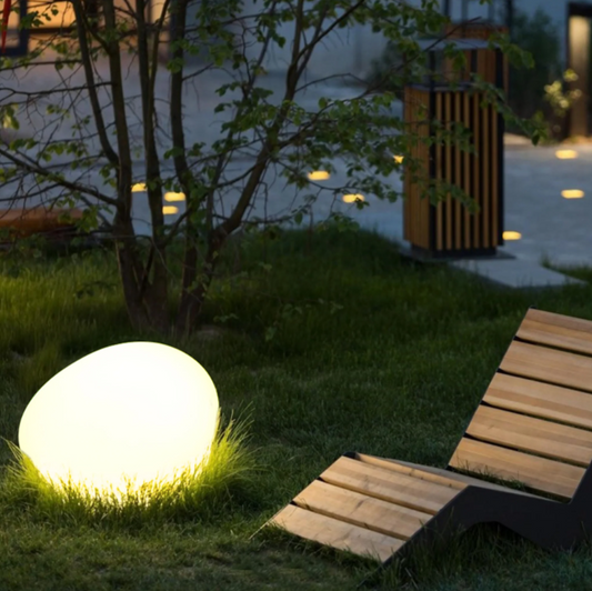 Outdoor Solar Cobblestone Lawn Light-0