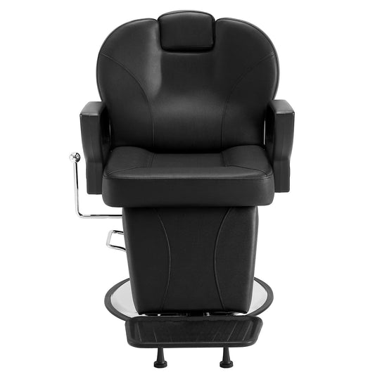 VEVOR Salon Chair, Hydraulic Recliner Barber Chair for Hair Stylist, 360 Degrees Swivel 90-130 Reclining Salon Chair for Beauty Spa Shampoo, Max Load Weight 330 lbs, Black