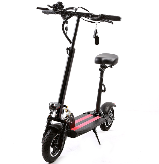 electric scooter.  With seat 45km / h speed 500W motor portable folding load 130kg climb 25 range 35-45km LED MOOD lighting