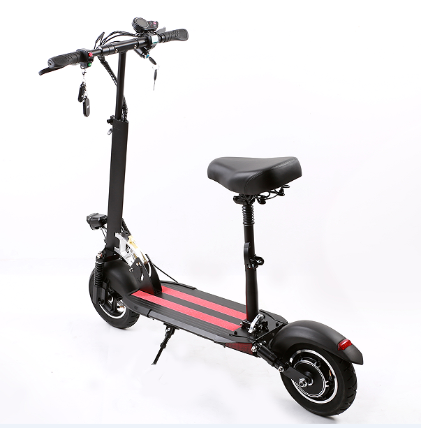 electric scooter.  With seat 45km / h speed 500W motor portable folding load 130kg climb 25 range 35-45km LED MOOD lighting