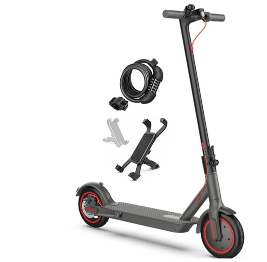 portable folding electric scooter.  8.5 inches in 10Ah 350W Electric range 25-35km load 120kg climb 15-20 LED lighting application port with lock and mobile phone bracket