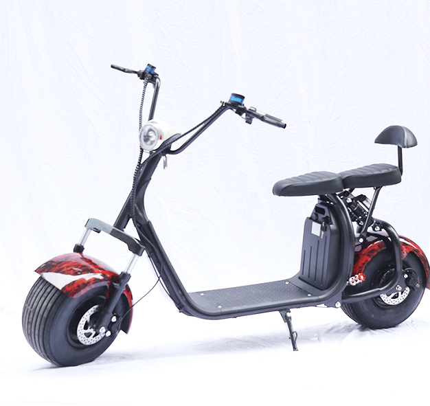 two-wheel electric motorcycle.  Three gear speed red 25 / 45 / 68 km/h load 200kg driving 35-90km travel motorcycle, medium size motorcycle, heavy motorcycle, adults common