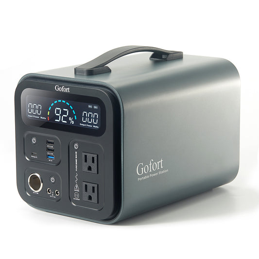 GOFORT Portable Power Station;  1100Wh Solar Generator With 1200W (Peak 2000W) AC Outlets;   Backup Power Lithium Battery Pack