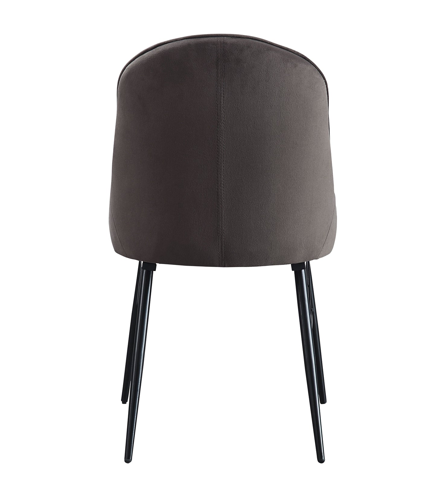 ACME Abraham Side Chair, Gray Fabric & Black Finish 74016