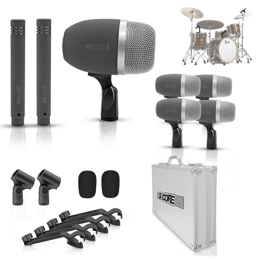 5Core Drum Mic Kit Professional 7 Piece Drumset Microphone Set Microfonos Para Bateria Acustica-0