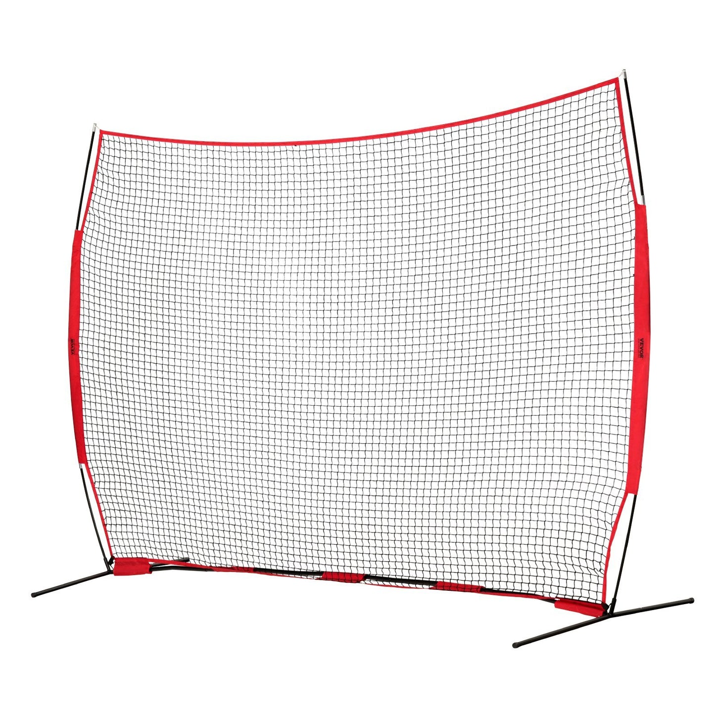 VEVOR Barricade Backstop Net, 12x9 ft Ball Sports Barrier Netting, Portable Practice Equipment with Carry Bag, Protection Screen for Baseball Softball Lacrosse Soccer Hockey Training, for Backyard