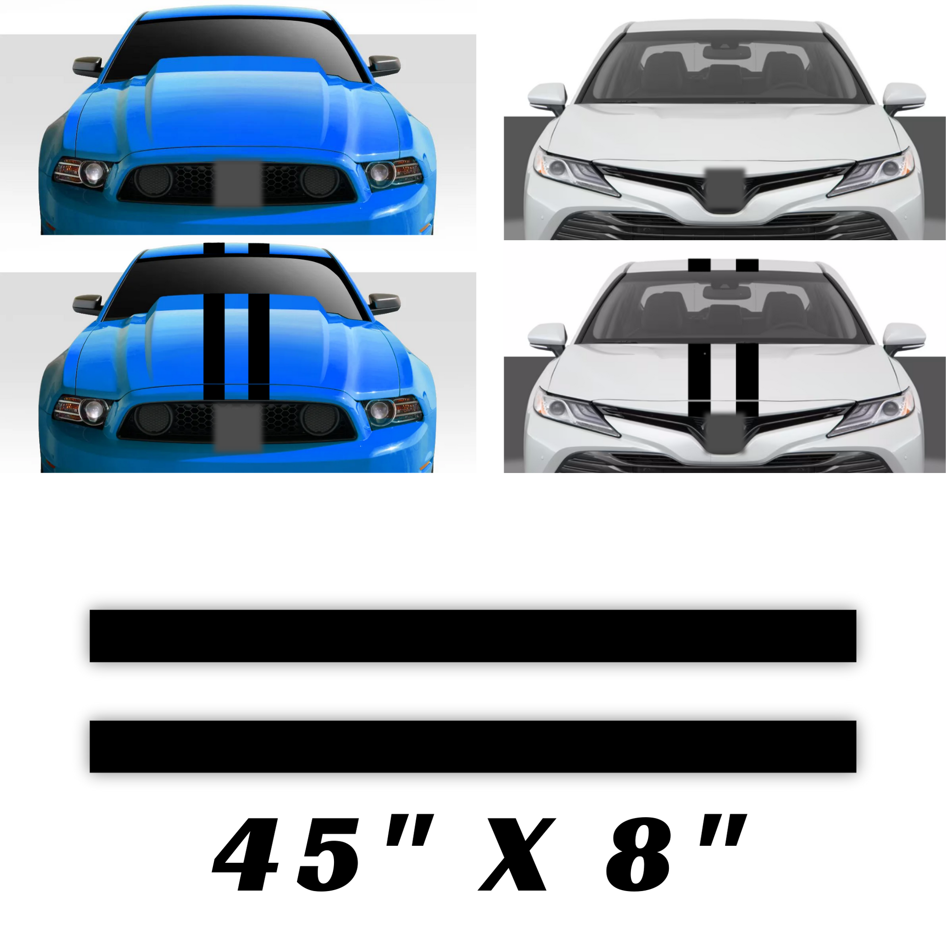 Universal Racing Stripe For Hood Roof Side Decal Car Truck-0