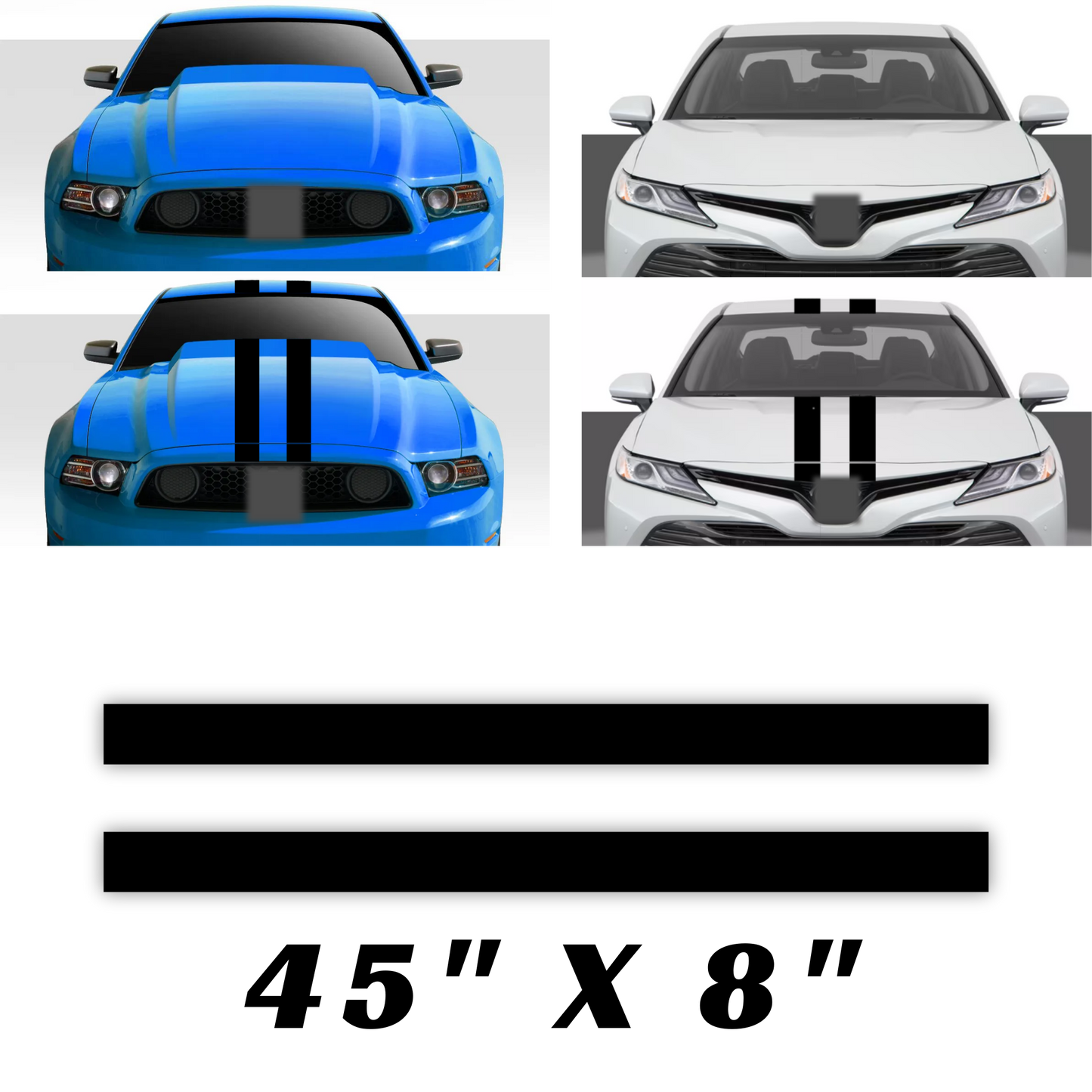 Universal Racing Stripe For Hood Roof Side Decal Car Truck-0