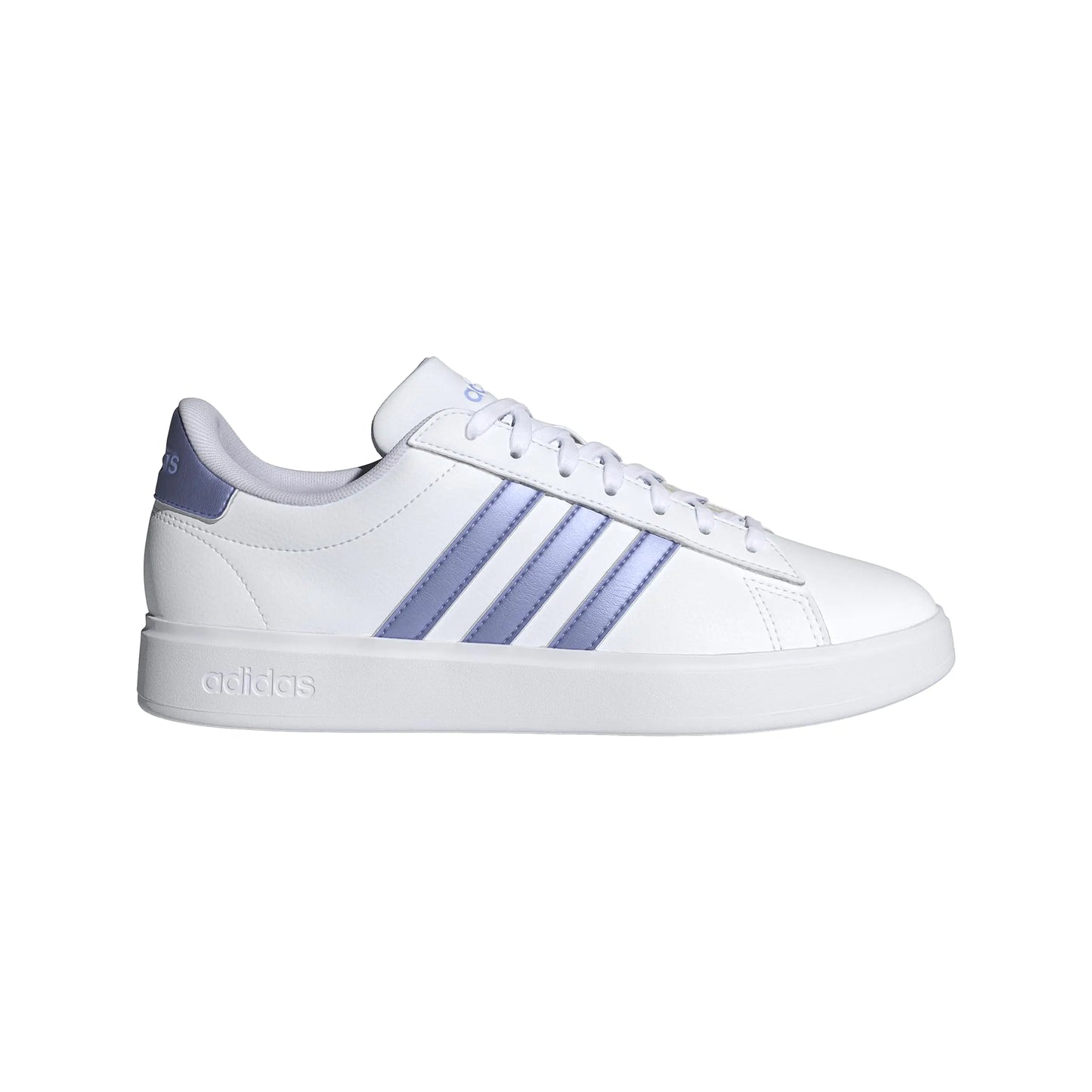 adidas Women's Grand Court 2.0 Tennis Shoe 6 White/Blue Spark Met./Blue Spark