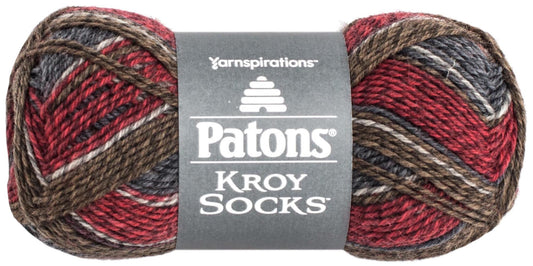 Patons Kroy Socks Yarn-Grey Brown Marl, 1 Pack of 6 Piece