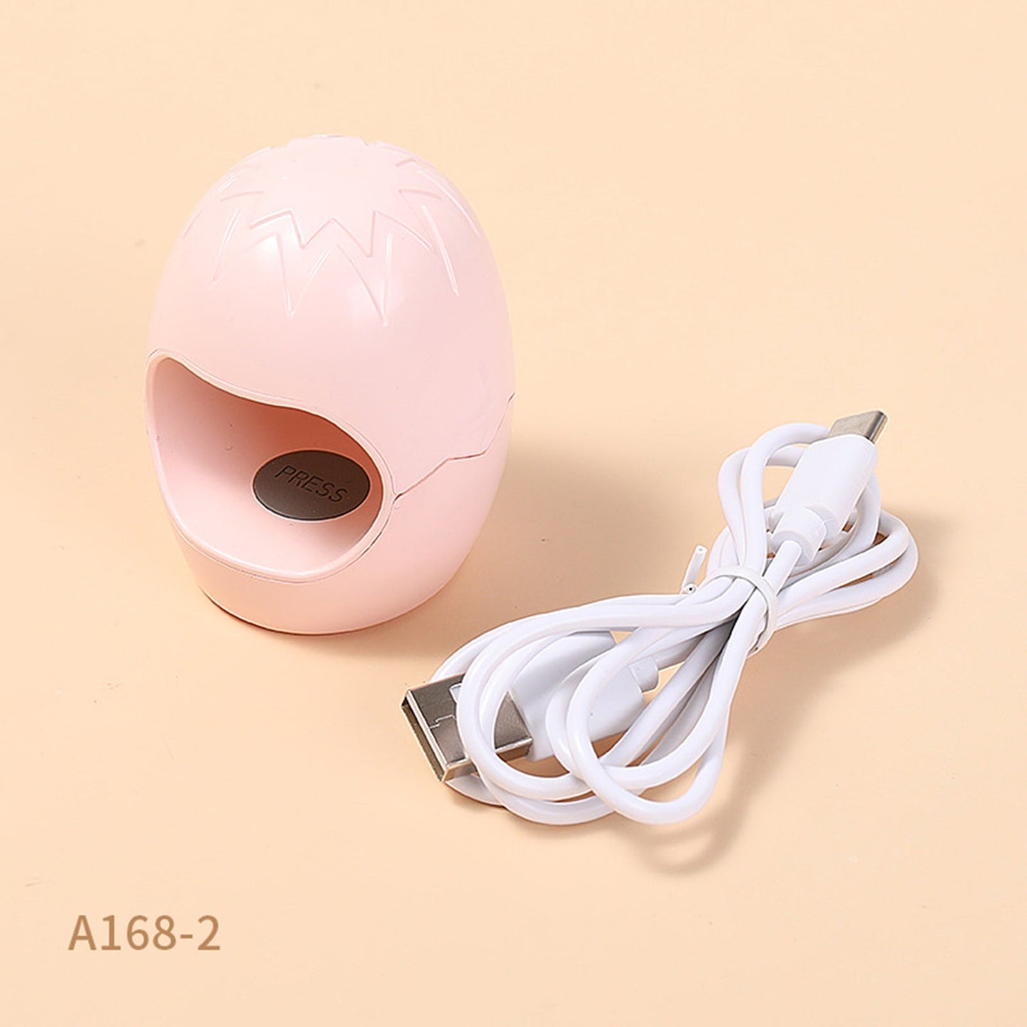 A168-2 Mini Nail Dryer Egg-shaped 4 Lamp Beads Nail Gel Machine Finger Art Tool Gel Polish Nail Lamp Pink