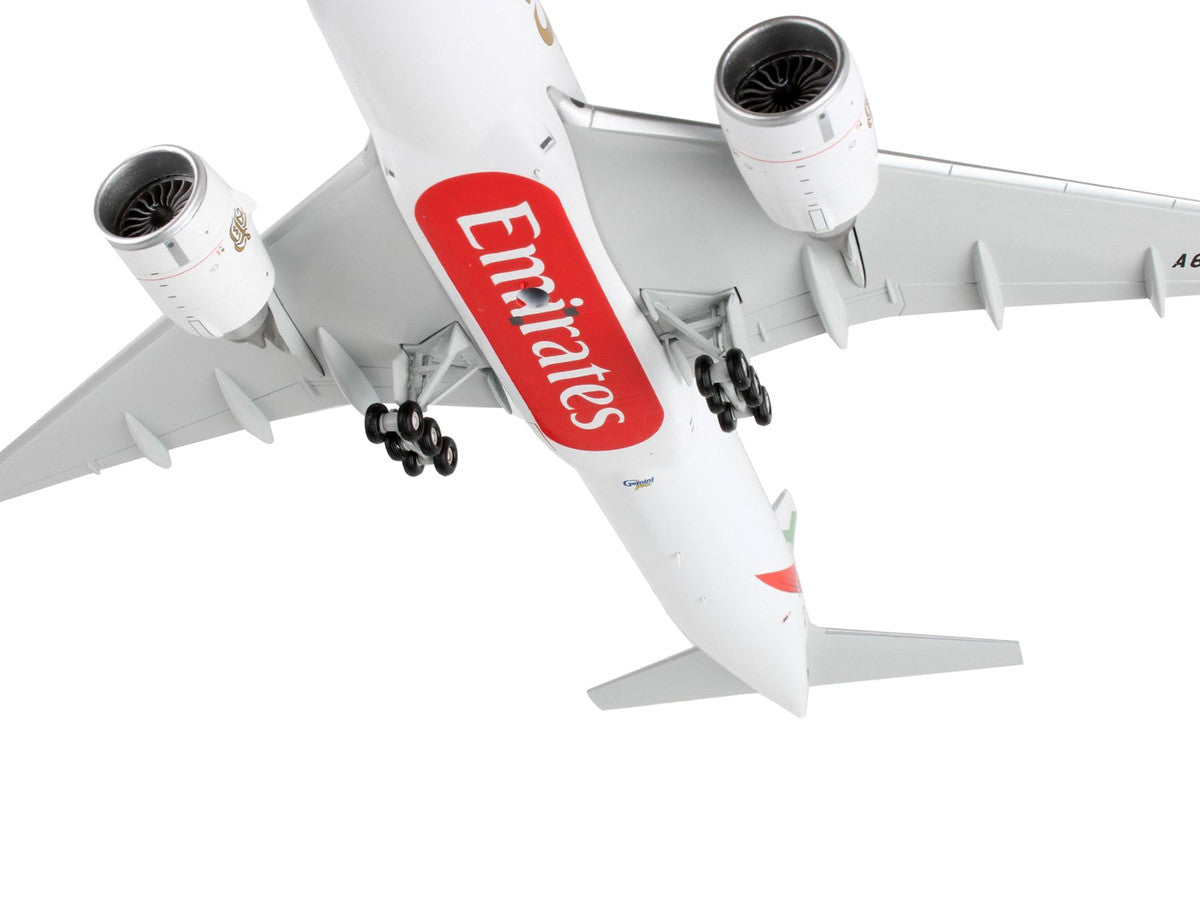 Boeing 777-300ER Commercial Aircraft "Emirates Airlines - 2023 Livery" White with Striped Tail "Gemini 200" Series 1/200 Diecast Model Airplane by GeminiJets-2