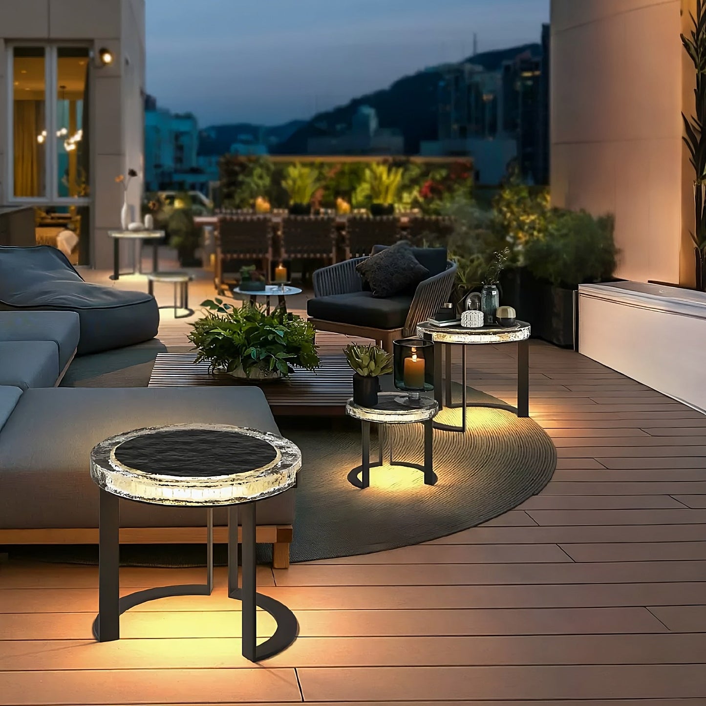 OUTDOOR SOLAR POWER LED GARDEN TABLE-2