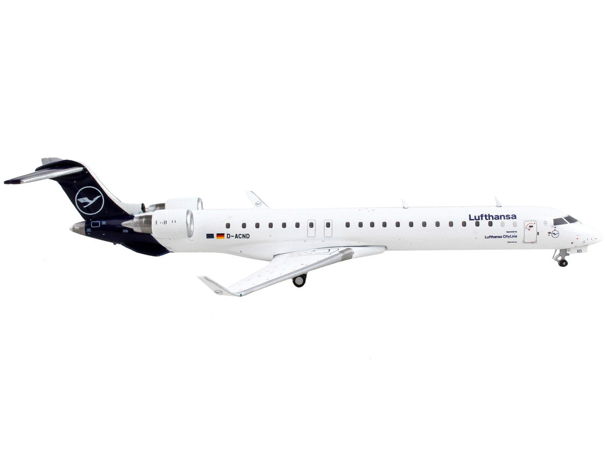 Bombardier CRJ900 Commercial Aircraft "Lufthansa" White with Dark Blue Tail 1/400 Diecast Model Airplane by GeminiJets-2