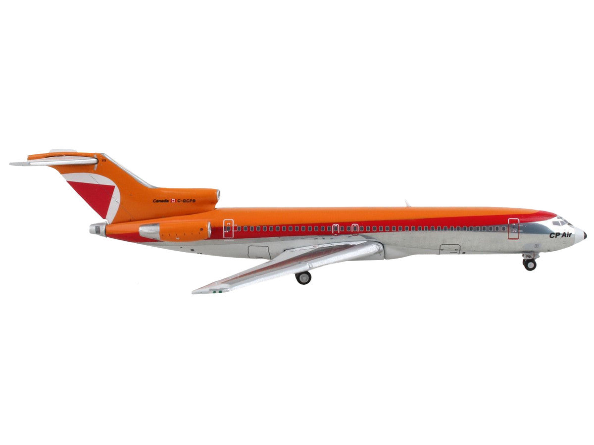 Boeing 727-200 Commercial Aircraft "CP Air" Orange and Silver with Red Stripes 1/400 Diecast Model Airplane by GeminiJets-1