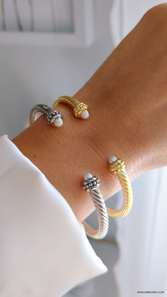 Pearl Bangle Bracelet-2