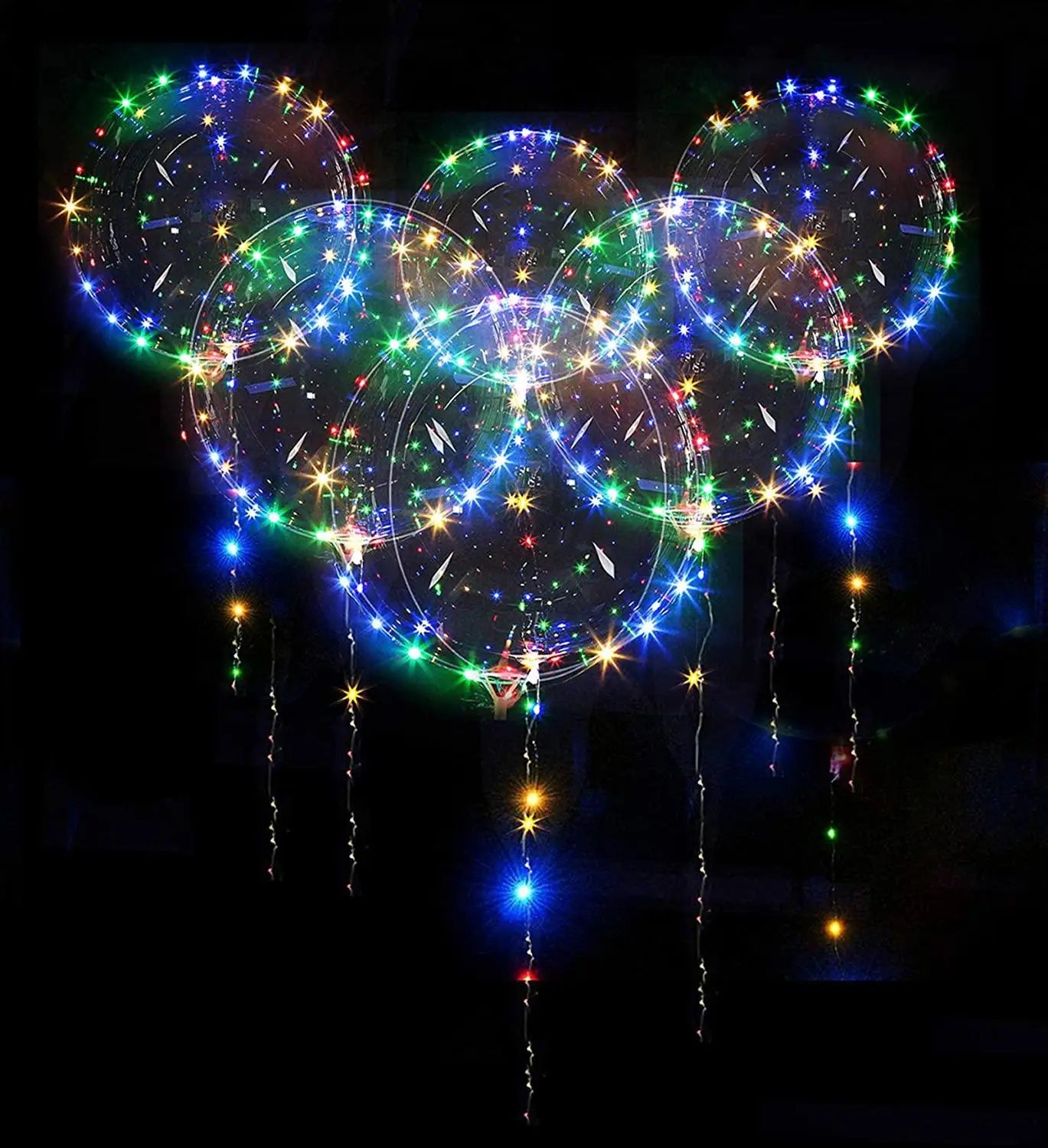 10 Packs LED Light Up BoBo Balloons Decoration Indoor or Outdoor Birthday  Wedding new Year Party Christmas Celebrations-4