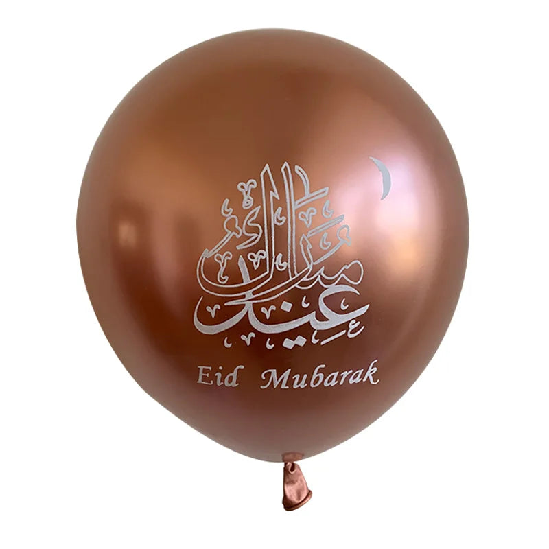 10pcs Eid Mubarak Latex Balloon Balloons Ramadan Kareem Decoration Ramadan Mubarak Muslim Islamic Festival Party DIY Decorations