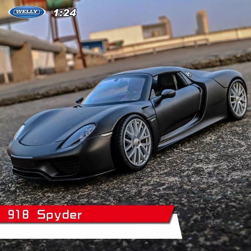 welly 1:24 Porsche 918  car alloy car model simulation car decoration collection gift toy Die casting model boy toy