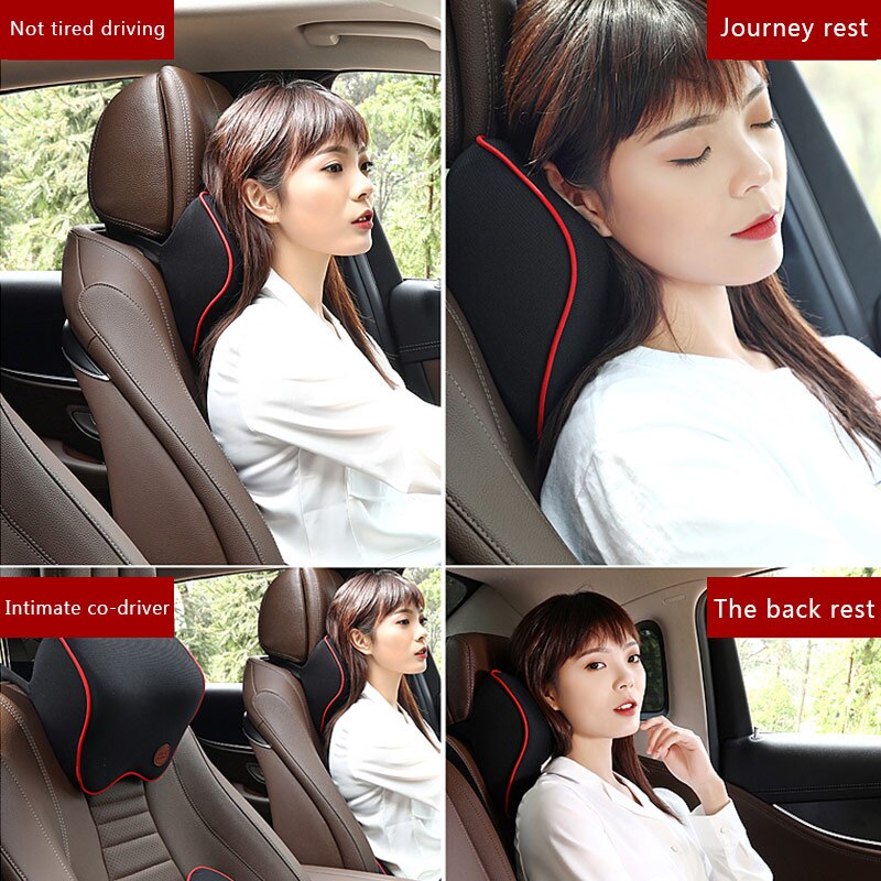 Car Neck Headrest Pillow Cushion Car Seat Head Support Neck Protector Automobiles Seat Neck Rest Memory Cotton Car Accessories