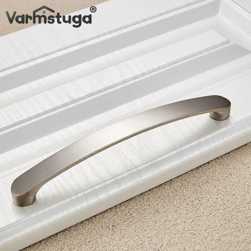 VARMSTUGA Cabinet Handles Knobs Aluminum Alloy Door Kitchen Knobs Brushed Cabinet Pulls Drawer Modern Furniture Handle Hardware-2