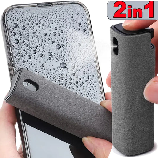 2in1 Microfiber Screen Cleaner Spray Bottle Set