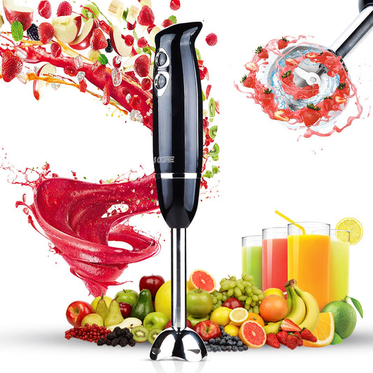 5Core Immersion Hand Blender 500W Electric Handheld Mixer w 2 Mixing Speed for Smoothies Puree-0