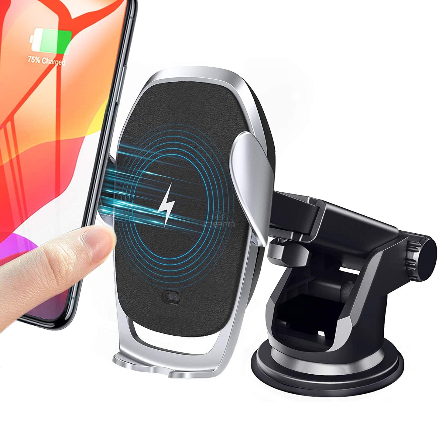 Universal Wireless Car Phone Charger Mount Holder Automatic Clamping-0